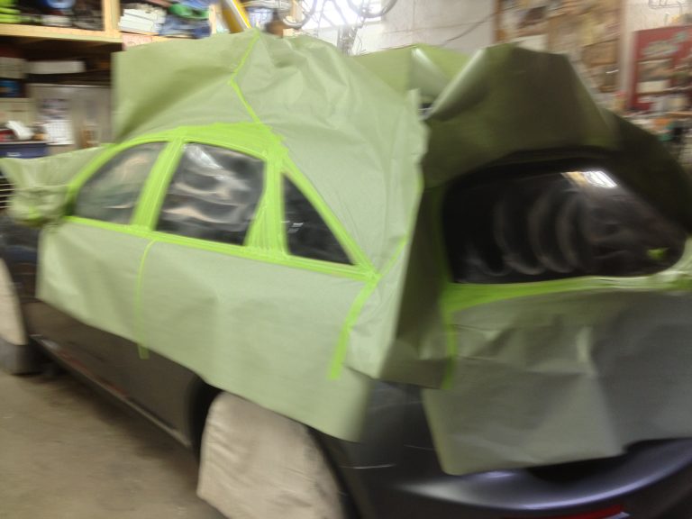 car covered for acid rain removal