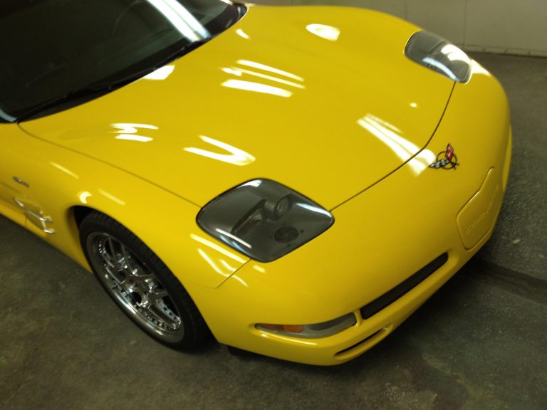 newly detailed yellow car
